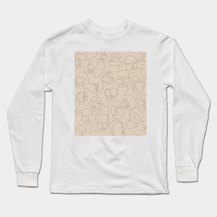 She's Beige Long Sleeve T-Shirt